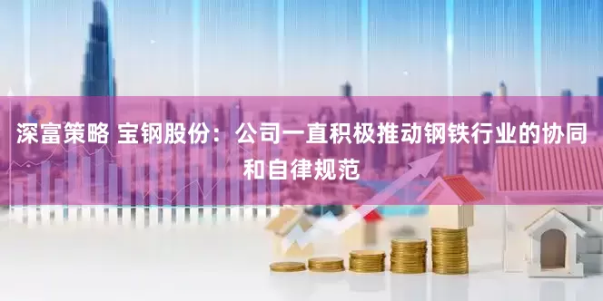 深富策略 宝钢股份：公司一直积极推动钢铁行业的协同和自律规范